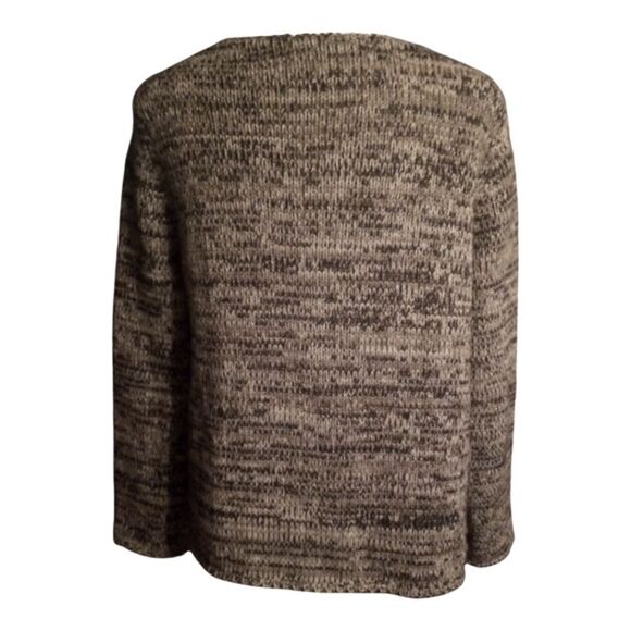 J Jill Cardigan Wool Blend Gray Knit Rhinestones Size Medium - Picture 3 of 8